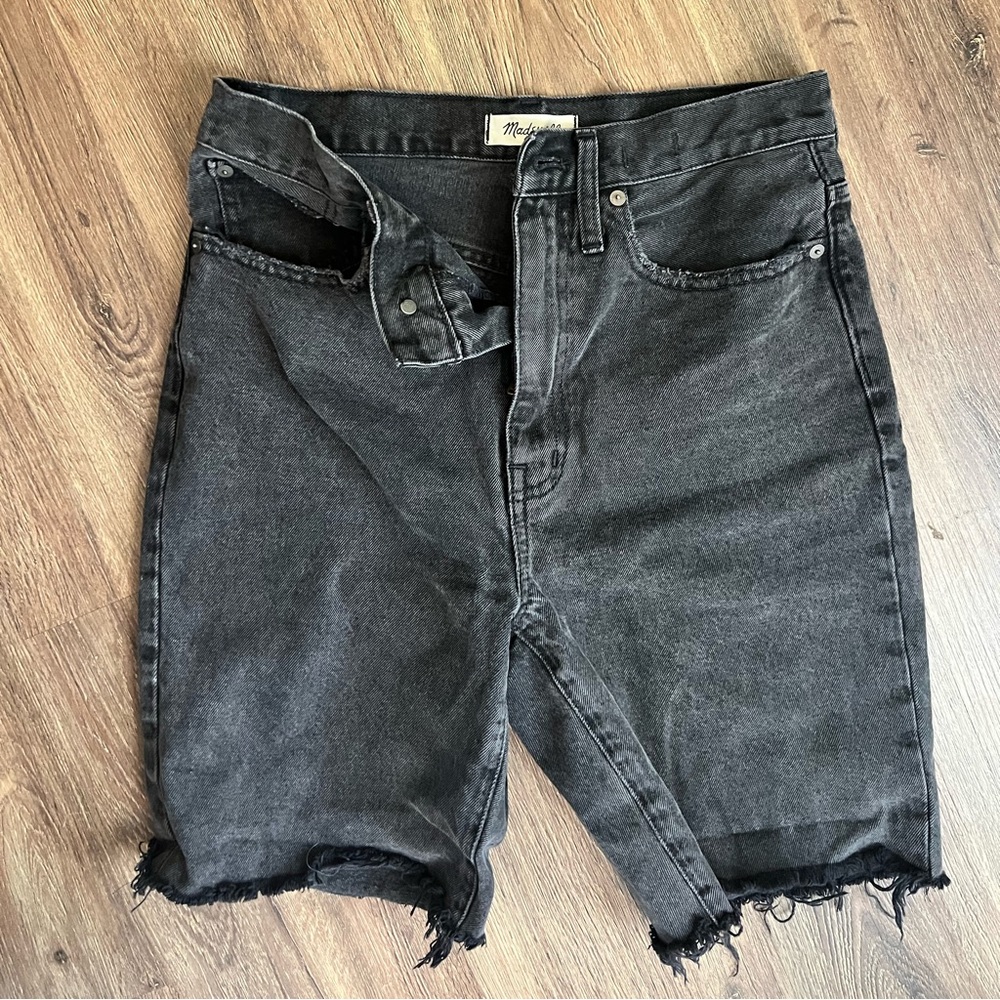 Madewell High Rise Long Denim Shorts